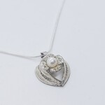 Zilveren collier met zoetwaterparel