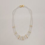 Pierre Balmain goldplated collier met steentjes