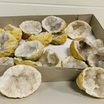 9x Bergkristal geodes