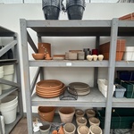 Partij diverse porseleinen bloempotten