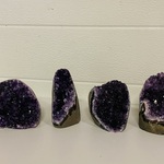 4x Amethist druse staand/liggend, paars