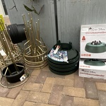 Ca. 16x Kerstboomstandaards diverse soorten