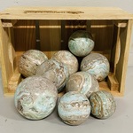 9x Blue Caribbean Calcite bollen