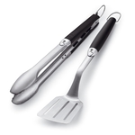 Weber Premium barbecuekookgerei  roestvrij staal  2 stuks  Zwart