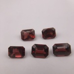 5x Rhodoliet Granaat, Rood