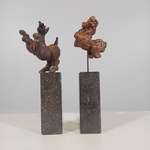 2x Sculptuur, Mohana Van Den Kroonenberg , Carlos I en Adriaan II, 199