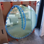 Badkamerspiegel, Xenz, rond , Mat goud