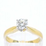 Gouden solitair ring