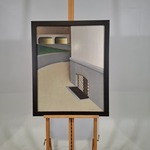 Schilderij, J. Janssen, Straathoek met rooster, 1961