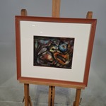 Schilderij, S. Jonker, Kuiken in abstractie