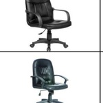 Bureaustoel verstelbaar PU leder, Zwart, 2025