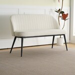 Eetkamerbankje 130 cm 2 persoons, White, 2025