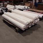 Ca. 11x Rol theatermolton brandwerend , Ecru