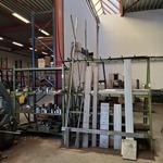 Partij metalen profielen in 2x stelling en stelling