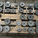 Haltersets met 51 halterschijven gietijzer