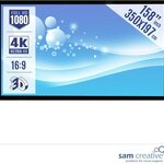 Projectiescherm Cinema 16:9 158″ 350×197 cm Sam Creative, PSHCY350197
