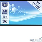 Projectiescherm Cinema 4K|UHD 600×337 16:9 271″ Sam Creative, PSHCY600