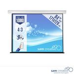 2x Projectiescherm HD Elektrisch 171×128 cm 4:3 84″ Sam Creative, PSHE
