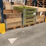 Ca. 12x pallet met randen