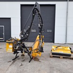 Hydraulische arm met cirkelmaaier en klepelmaaier, MC Connel, RM 1250