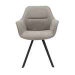 Eetkamerstoel Roos gemeleerd Bruin Bloq stof met armleuning