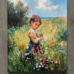 Natalia Mas (XX-) “Girl in flower meadow”
