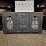 Dressoir Chesterfield, Bronx, grijs