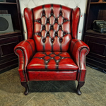 Fauteuil Chesterfield, Lord, rood