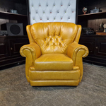 Fauteuil Chesterfield, Haeck, oranje