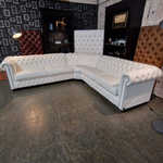 Hoekbank Chesterfield, Brighton, wit