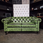 2-Zits Bank Chesterfield, Hampton, groen