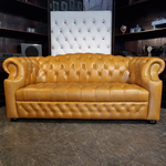 3-Zits Bank Chesterfield, Stamford, oranje