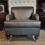 Fauteuil Chesterfield, Bolton, zwart