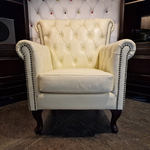 Fauteuil Chesterfield, Southfolk, crème