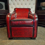 Fauteuil Chesterfield, Crawley, rood