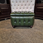 Hocker Chesterfield, Boxstool, groen