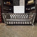 3-Zits Bank Chesterfield, Royal, zilver