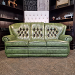 3-Zits Bank Chesterfield, Haeck, groen