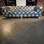 3-Zits Bank Chesterfield, Hauxley, zilver