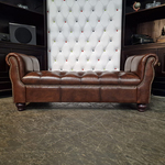 Voetenbank Chesterfield, Chester, bruin