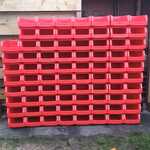 ca.78x Magazijnbakken met grijp opening Schafer, Rood