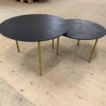 Salontafel set van 2, bruin