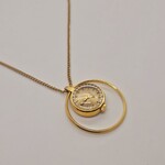 Russisch goldplated mechanisch pendant horloge