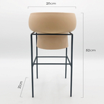 Ca. 16x Bloempot op metalen standaard 25×52 cm