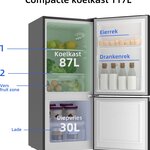 Koel-vriescombinatie 117 liter CHiQ, CBM117L42
