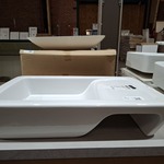 4x Wastafel Sanindusa, Hi-dden 66, glans wit