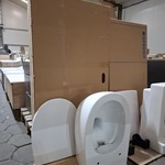 Wandcloset-set glans wit