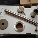 Afbouwdelen inbouwkraan Hotbath, Cobber, geborsteld nickel