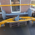 Mestslanghaspel in onderdelen