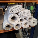 9x Rol Zware canvas bekledingsstof, Ecru/ongebleekt